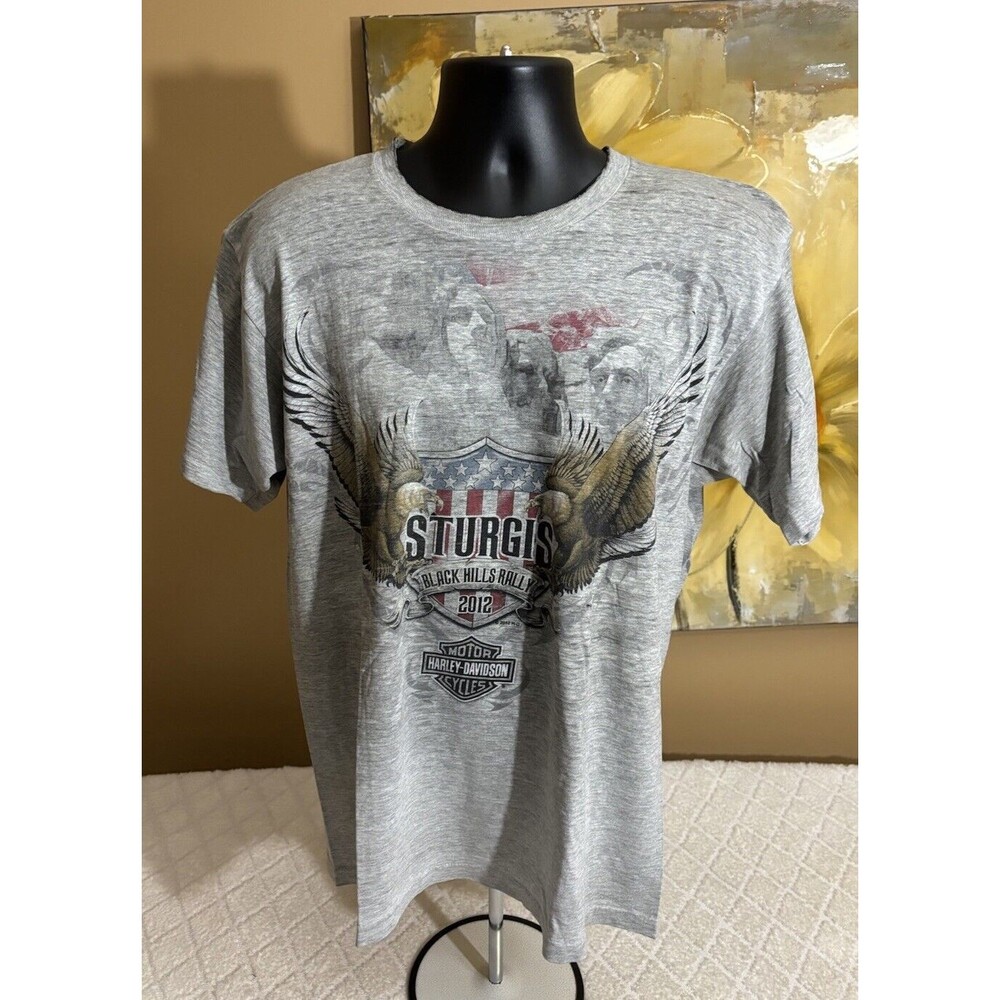 Harley Davidson Sturgis Black Hill Rally 2012 2 Sided Graphic Shirt Men’s Size L